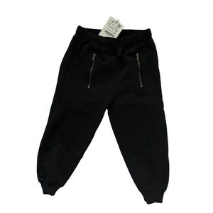 Zara black zippered pocket joggers. Size 4-5